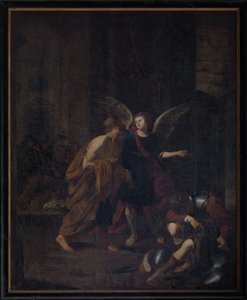 Anděl osvobozující svatého Petra z vězení od Antoon van den Heuvel