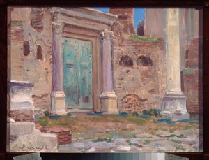 Le temple de Janus a Rome (Itálie) (Janův chrám v Římě) - dílo Appolinariho Michajloviče Vasněcova (1856-1933), olej na kartonu, ruské umění 19. století - Muzeum umění N Yaroshenko, Kislovodsk (Rusko) od Apollinari Mikhailovich Vasnetsov