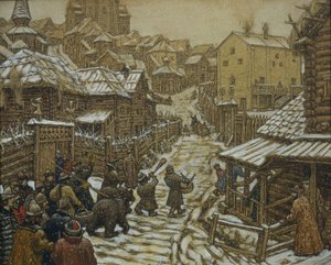 Trenéři medvědů. Stará Moskva, 1911 od Apollinari Mikhailovich Vasnetsov
