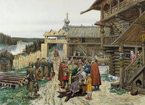 Dvůr feudálního ruského prince, 1908.