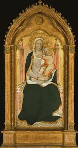 Madonna s dítětem na trůnu, od Aretino Luca Spinello or Spinelli