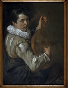 Lute Player (olej na mědi)