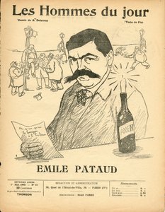Obálka „Muži dne“, Satirický v B&W od Aristide Delannoy