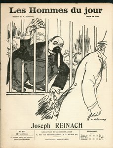 Obálka „“The Men of the Day””, cca 1905 - Ilustrace Aristide Delannoy (1874-1911): Antisemitismus, Stříbro - Reinach Joseph (1856-1921), Opice od Aristide Delannoy