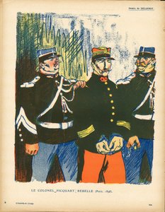 Máslový talíř, číslo 386, satirický, barevný od Aristide Delannoy