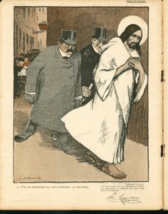 Máslový talíř, číslo 263, satirický v barvách od Aristide Delannoy