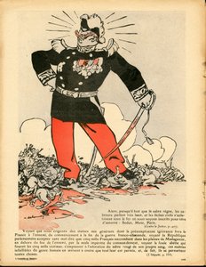 Máslový talíř, číslo 401, Satirický v barvách od Aristide Delannoy