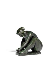 Přikrčená Dívka Drží Jednu Nohu od Aristide Maillol
