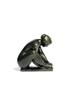 Přikrčená Dívka Drží Jednu Nohu od Aristide Maillol