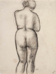 Dámský model při pohledu zezadu od Aristide Maillol