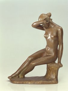 Žena zakrývající si obličej rukou, 1900 (bronz)
