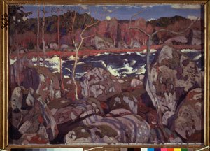 Jaro ve Finsku. Obraz Arkadi (Arkady) Alexandrovič Rylov (1870-1939), olej na plátně