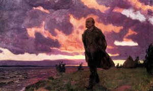 "Lenin a Razliv", obraz Arkady Aleksandrovič Rylov