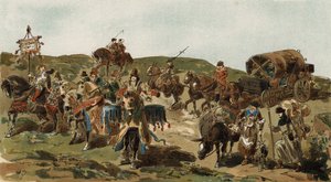 Vůz a doprovod, doba vévodů z Burgundska, 15. století od Armand Jean Heins