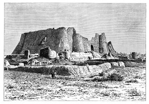 Zničená pevnost Veramin, Persie, Írán, 1895. od Armand Kohl