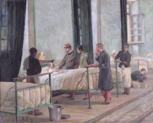 Návštěva nemocnice Philippeville v roce 1880