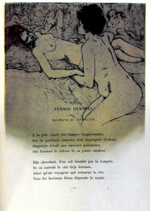 Ilustrace Armanda Rassenfosse (1862 - 1934) k básni „Damned Women““ v „Les fleurs du mal“ od Charlese Baudelaira (1821-1867) 1899