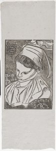 Bretonne de Pont-Aven (Bretonka z Pont-Aven) kolem roku 1896 (dřevotisk) od Armand Séguin