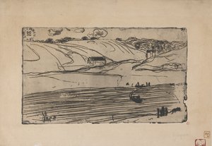 La Peche (Rybaření) 1893 (lept a ruleta) od Armand Séguin
