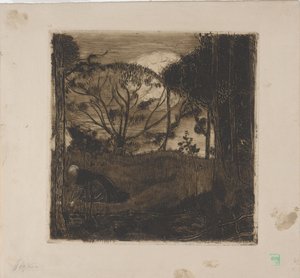 Večer (večer) nebo Gleaneuse (The Gleaner) 1893 (leptání, Aquatint, Lavis & Roulette) od Armand Séguin