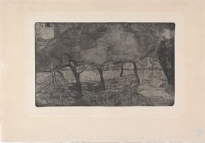 Les Pommiers (Jabloně) 1893 (lept, akvatinta a suchá jehla) od Armand Séguin