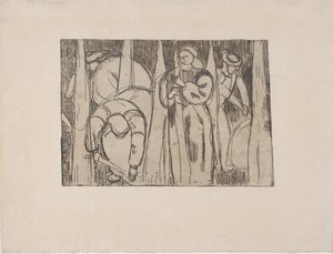 Les Rouisseuses (Sběrači lnu) 1893 (lept) od Armand Séguin