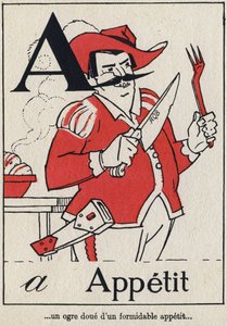 Písmeno A: "Appetit", v L