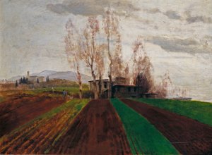 Polní plochy na začátku jara (nedokončeno) od Arnold Böcklin