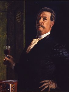 Autoportrét se sklenkou vína od Arnold Böcklin