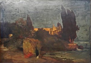 Vila u moře, verze I od Arnold Böcklin