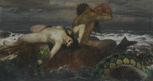Německy: Triton und Nereïde Triton a Nereida od Arnold Böcklin