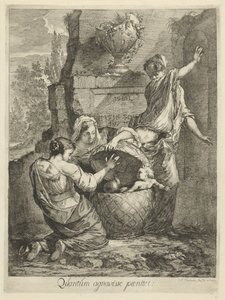 Erichthonius gevonden door de drie dochters van Cecrops (název na objektu) od Arnold Houbraken