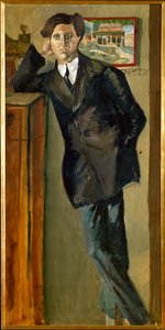 Alban Berg, skladatel (olej na plátně) od Arnold Schoenberg