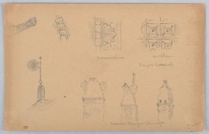 Architektonické detaily v Bourges od Arnold William Brunner