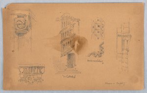 Architektonické detaily v Nevers od Arnold William Brunner