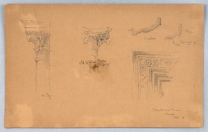 Architektonické detaily v Benátkách od Arnold William Brunner