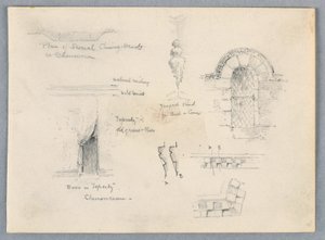 Architektonické skici z Chenonceaux od Arnold William Brunner