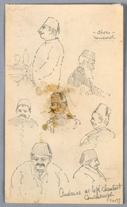 Publikum v Café v Konstantinopoli od Arnold William Brunner