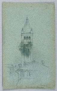 Campanile svatého Barnabáše, Benátky od Arnold William Brunner
