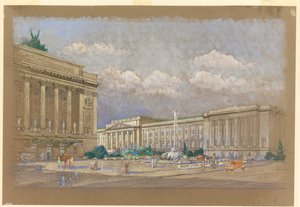 Studium pro Proposed Music and Arts Center, New York, NY od Arnold William Brunner