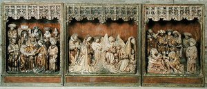 Oltářní obraz, z Kalkaru, Dolní Porýní, cca 1483 (polychromované dřevo) od Arnt von Zwolle