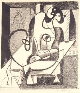 Malíř a model (The Creation Chamber) od Arshile Gorky