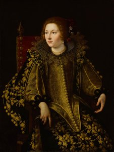 Italsky: Ritratto di una donna seduta (signora Caterina Savelli) Portrét sedící dámy (senora Caterina Savelli) od Artemisia Gentileschi