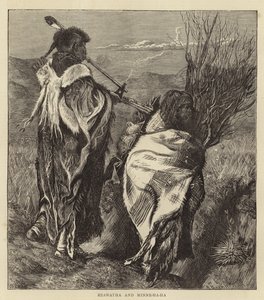 Hiawatha a Minne-Ha-Ha (rytina) od Arthur Boyd (after) Houghton