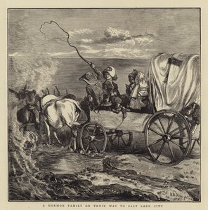 Mormonská rodina na cestě do Salt Lake City od Arthur Boyd Houghton