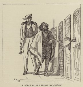 Scéna ve vězení v Chicagu od Arthur Boyd Houghton