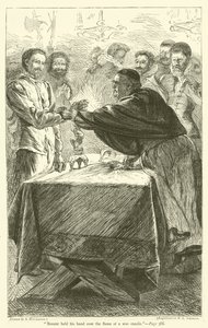 Bonner držel ruku nad plamenem voskové svíčky. od Arthur Boyd Houghton
