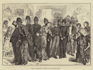 Noční obvinění na cestě k soudu od Arthur Boyd Houghton