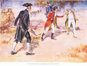 Duel mezi Warrenem Hastingsem a Philipem Francisem 1780 AD od Arthur David McCormick