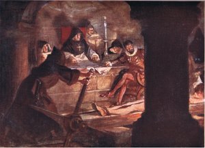 Inkvizice! Už jeho název byl plný hrůzy, ilustrace z Romance of History: The Netherlands, 20. léta 20. století